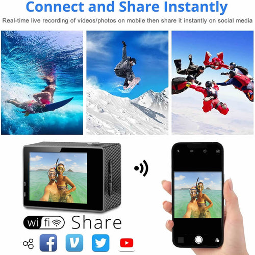 Videocamera 4k waterproof