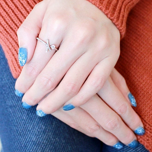 Anello da donna argentato